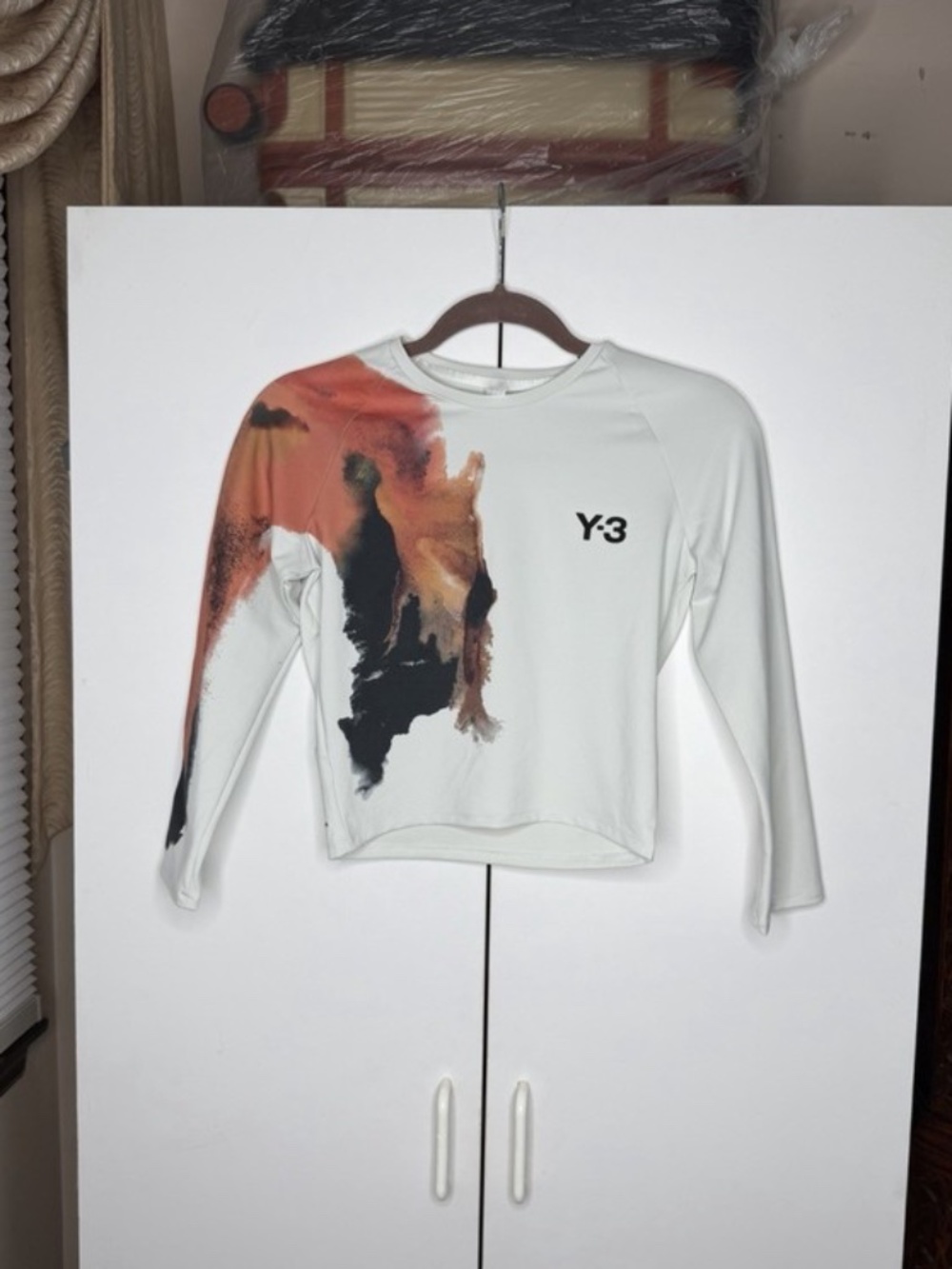 Adidas Y-3 Tennis Pro Cropped Long Sleeve Tee Orbit Grey JM4787 Women Small NEW
